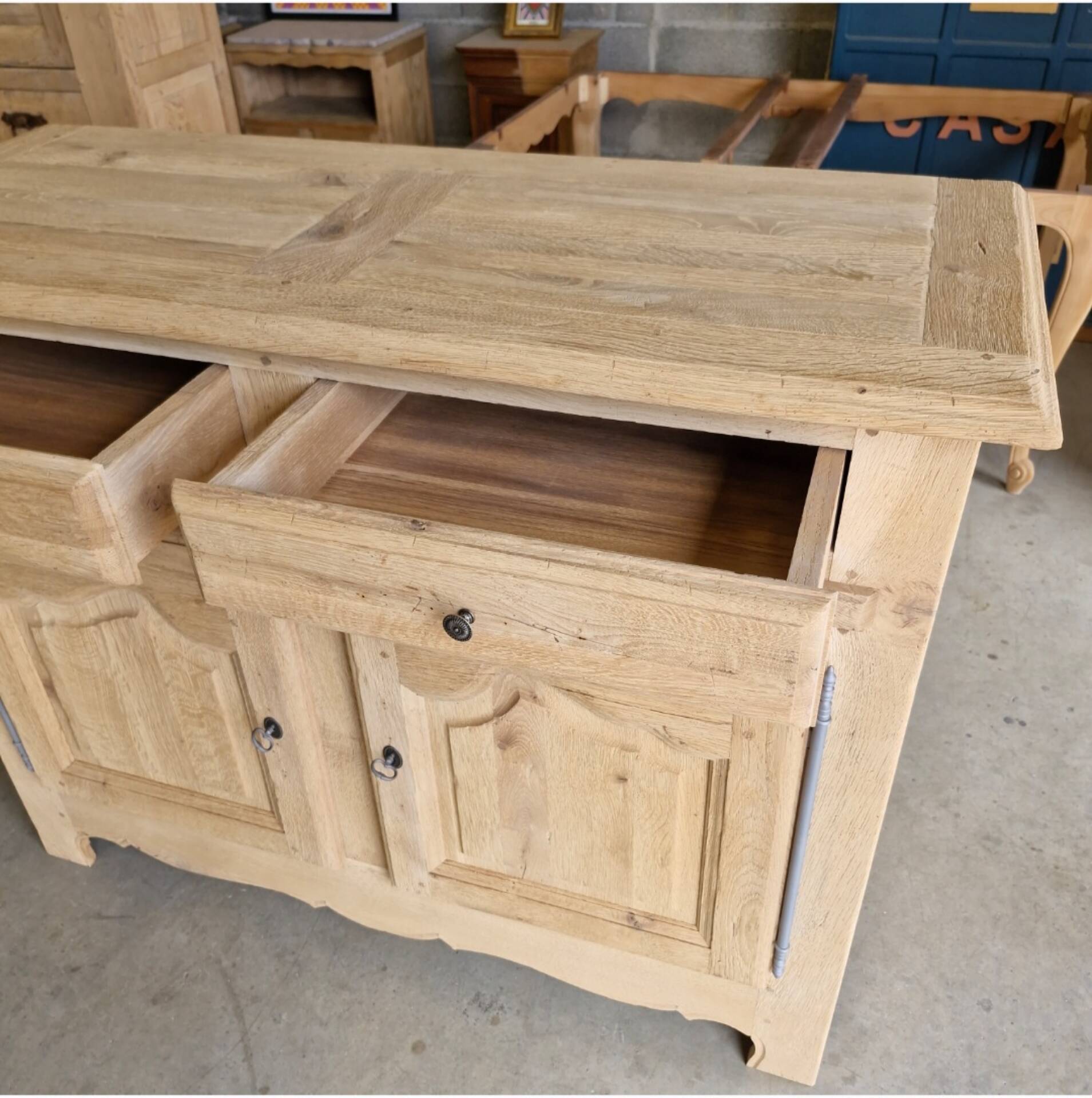 Reclaimed solid oak sideboard