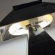 Space age black ceramic table lamp, Italy 1970s