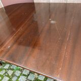 Extendable oval Scandinavian dining table in teak and mahogany, 1950s, 245cm