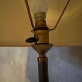 Brass and metal floor lamp