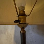 Brass and metal floor lamp