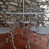 Wrought iron table and chairs