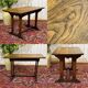 Bistro table in chestnut from the 1950s.