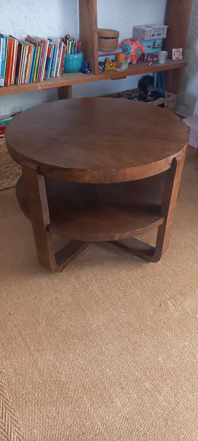 Double top round side table
