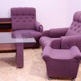 Ensemble de salon vintage bloc de l'Est, Tchécoslovaquie, 1980