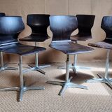 6 Pagwood Pagholz Flototo chairs from the 70s