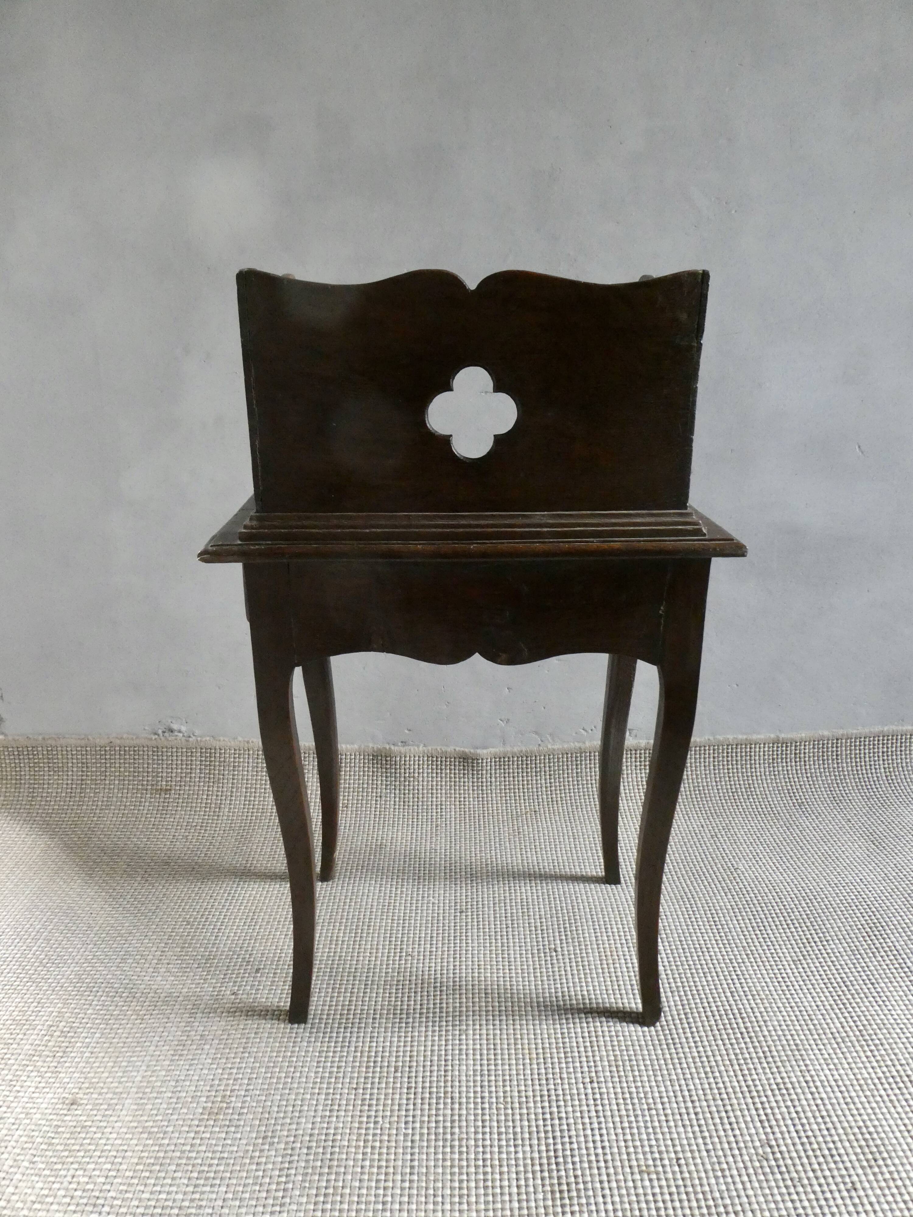 wooden bedside table with 1 drawer, 19th century