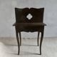 wooden bedside table with 1 drawer, 19th century