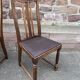 6 vintage chairs art deco 1940s oak and leather