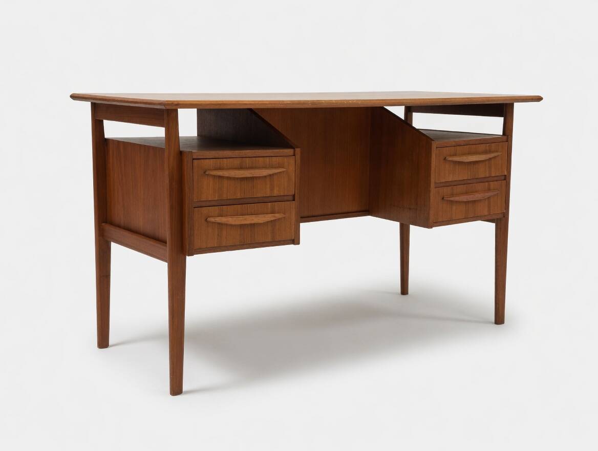 Teak Desk By Gunner Nielsen For Tibergaard, 1960s.
