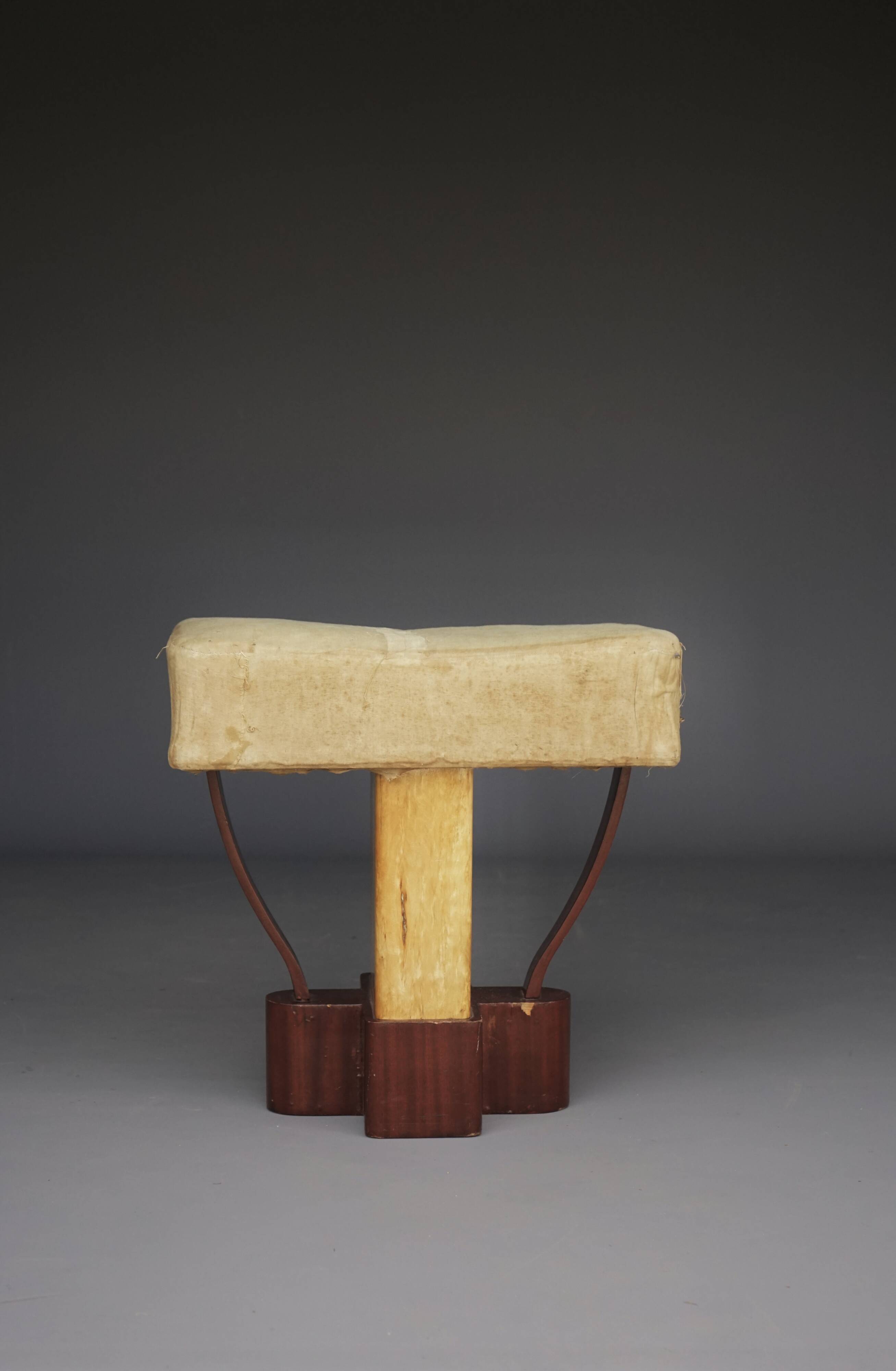 Tabouret de coiffeuse Art déco. Années 1930