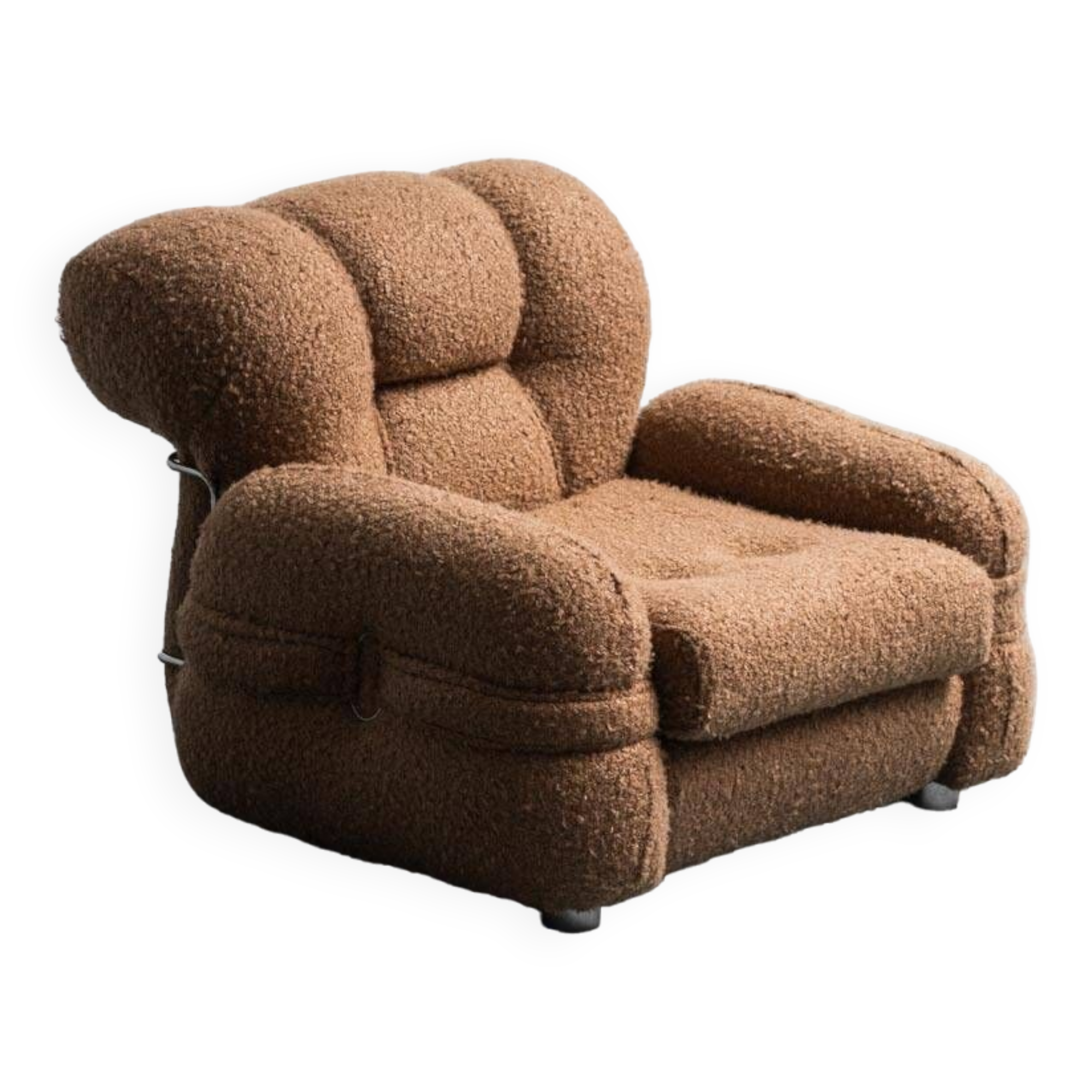 Poltrona in bouclé anni ’70 vintage modernariato