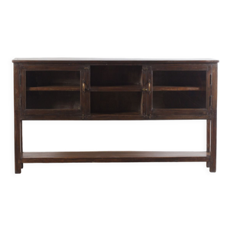 Enfilade vintage vitrine en bois