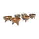 Set 6 bols tripodes terre cuite forme anthropomorphe