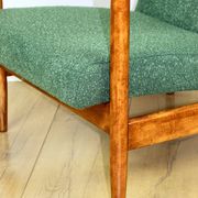 GFM-142 armchair, design by Edmund Homa from the 70s, green boucle - 2 pieces available