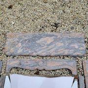 Pompadour fireplace in pink marble