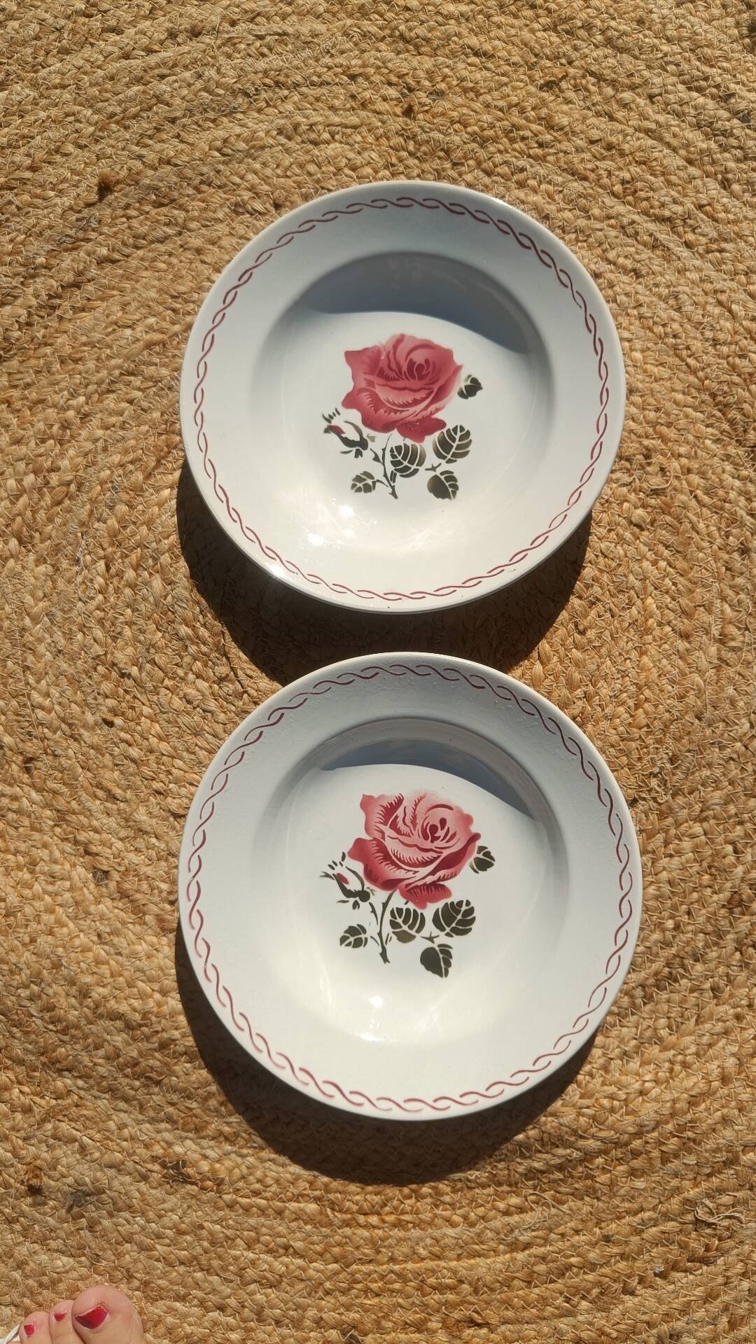 Antique deep plates Badonviller – Germaine model