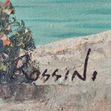 Oil painting on canvas signed Rossini