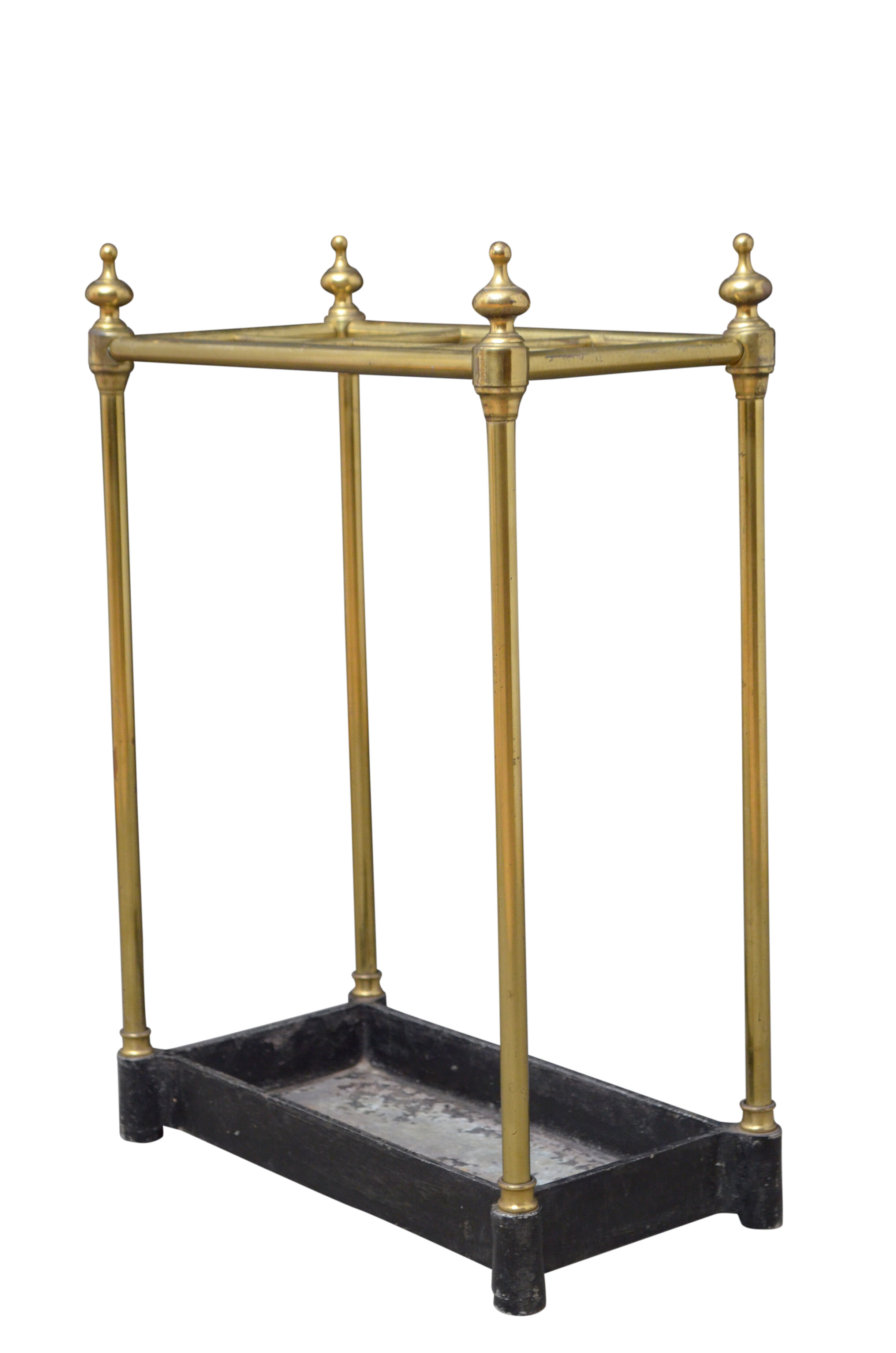 Porte-parapluie en laiton vintage