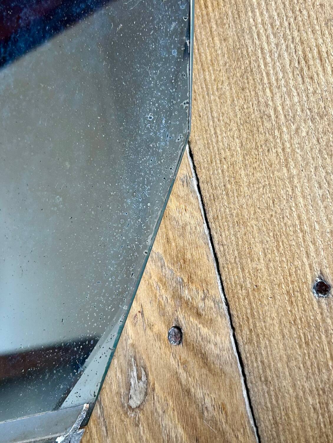 Miroir art déco bois sculpté