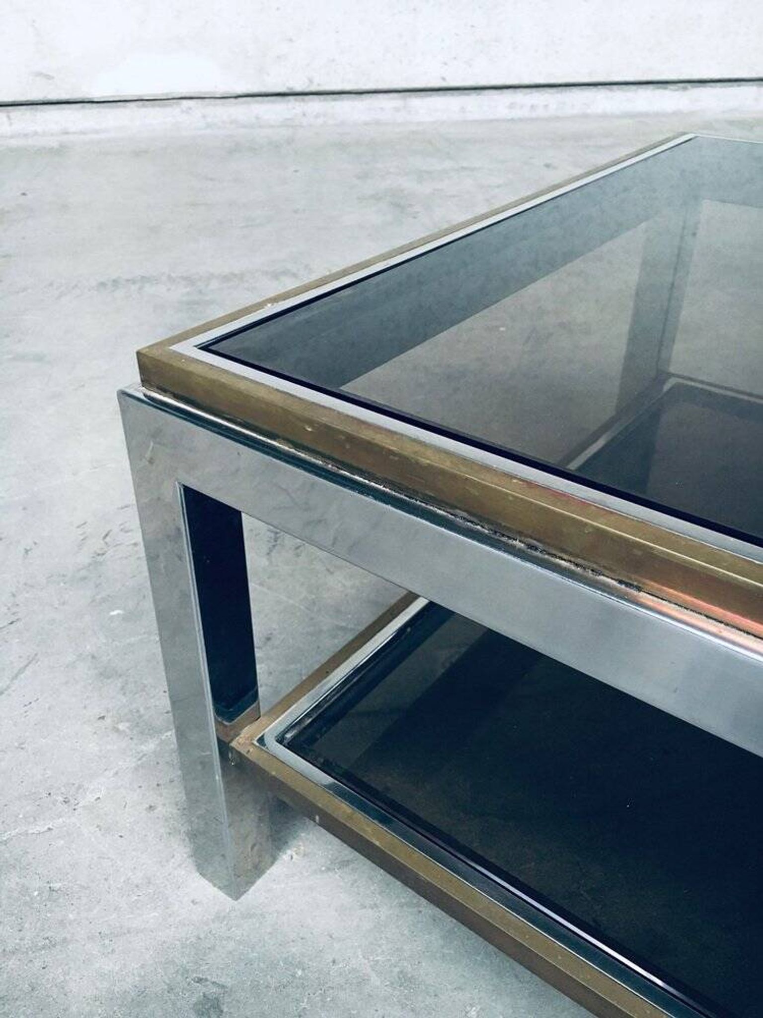 Hollywood Regency Flaminia Two Tier Coffee Table, France, 1970s