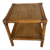 Table d’appoint bambou tressé - année 70