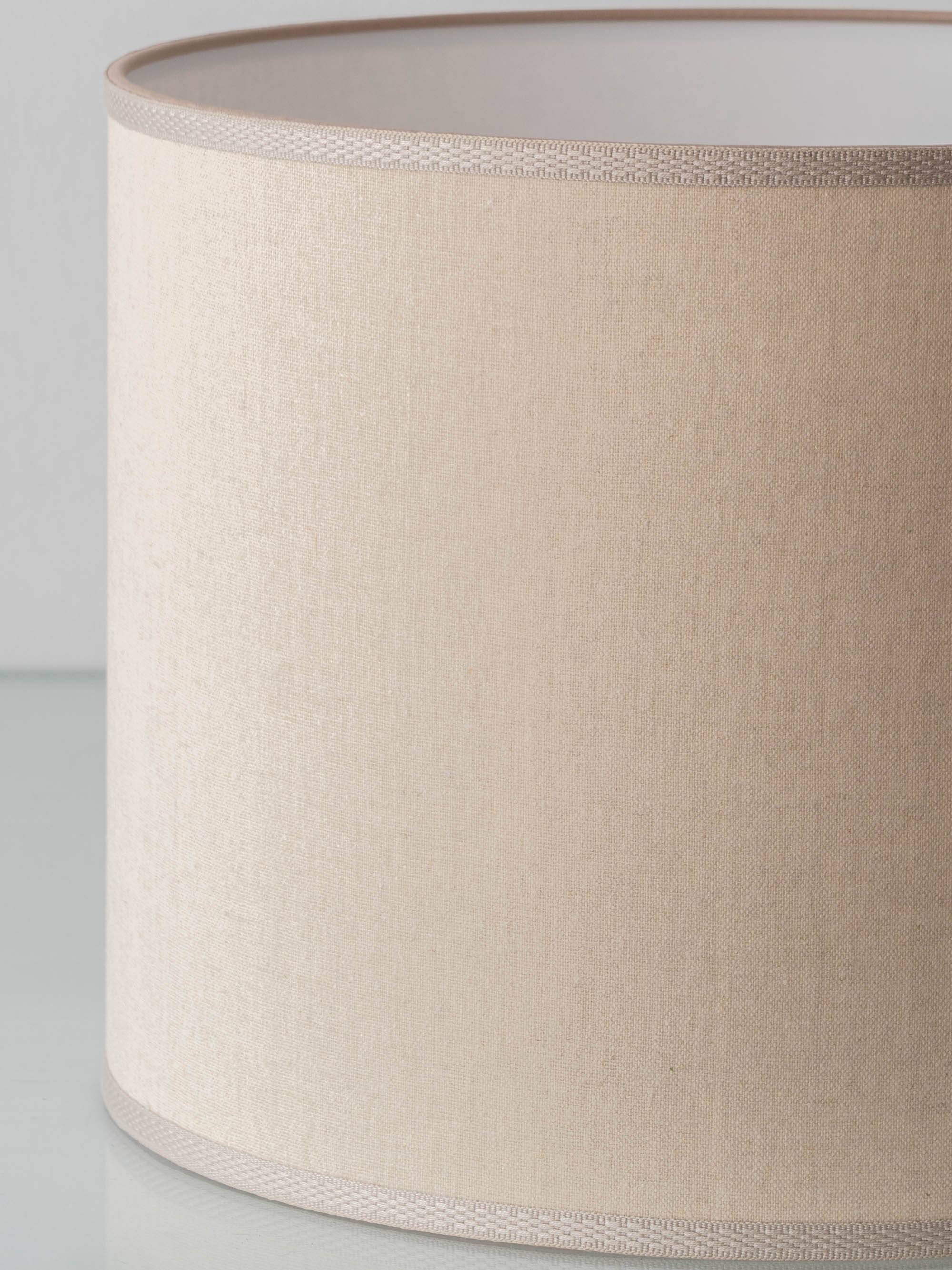 Pair of Spanish Revival Ceramic Table Lamps from Granada, New Linen Lampshades