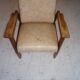 Modernist armchair in the design of René Gabriel in oak.