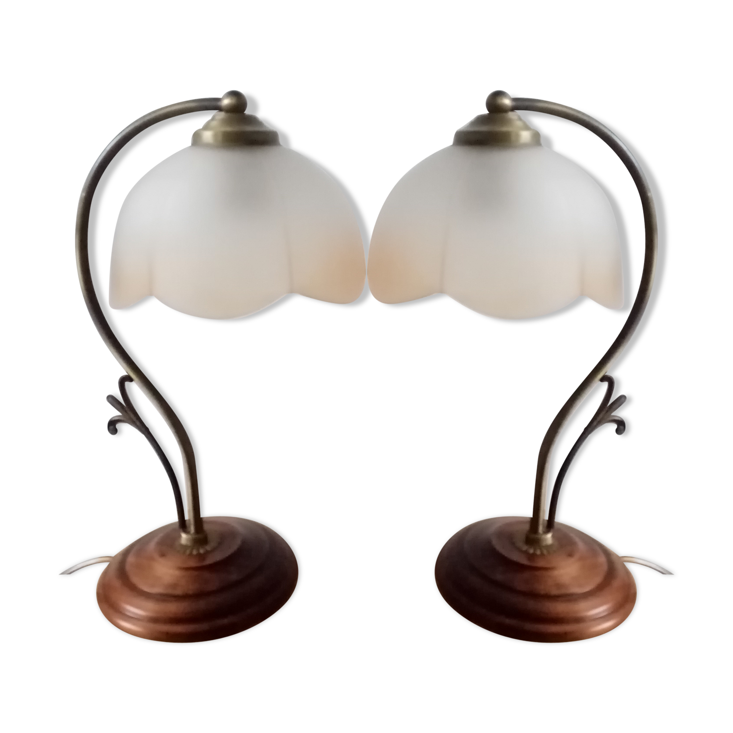 Vintage opaline lamps