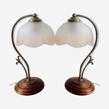 Vintage opaline lamps