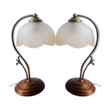 Vintage opaline lamps