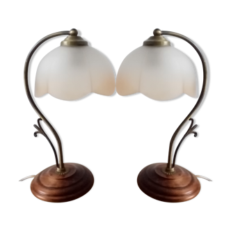 Vintage opaline lamps