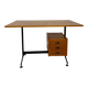 Vintage Italian design desk from the 1960s in wood and metal.