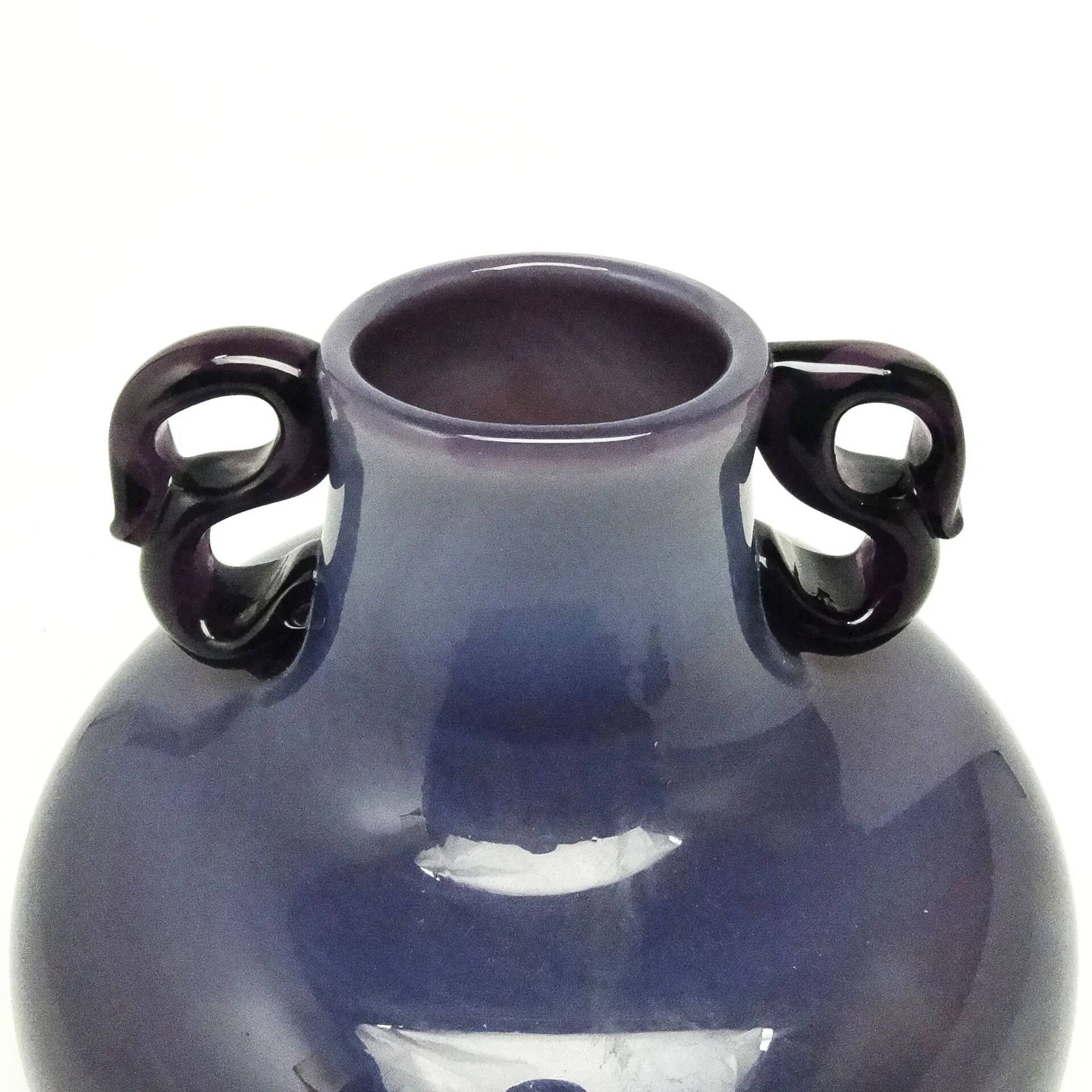 Modernist vase, purple glass, designed by J. Słuczan-Orkusz, Poland, 1970s