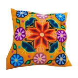 Housse de coussin péruvien jaune