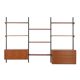 Modular shelving Kai Kristiansen, teak veneer, Danish design 1960s