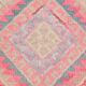 3x13 Soft Pink Turkish Vintage Runner Rug, 94x404Cm