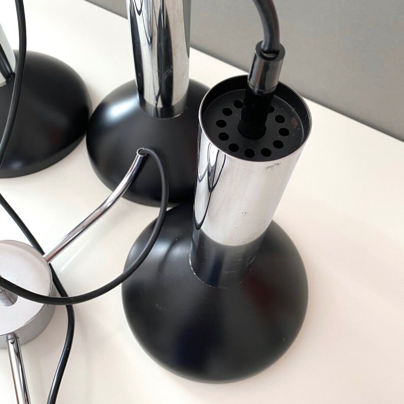 Hustadt metal waterfall lamp 1970 Germany