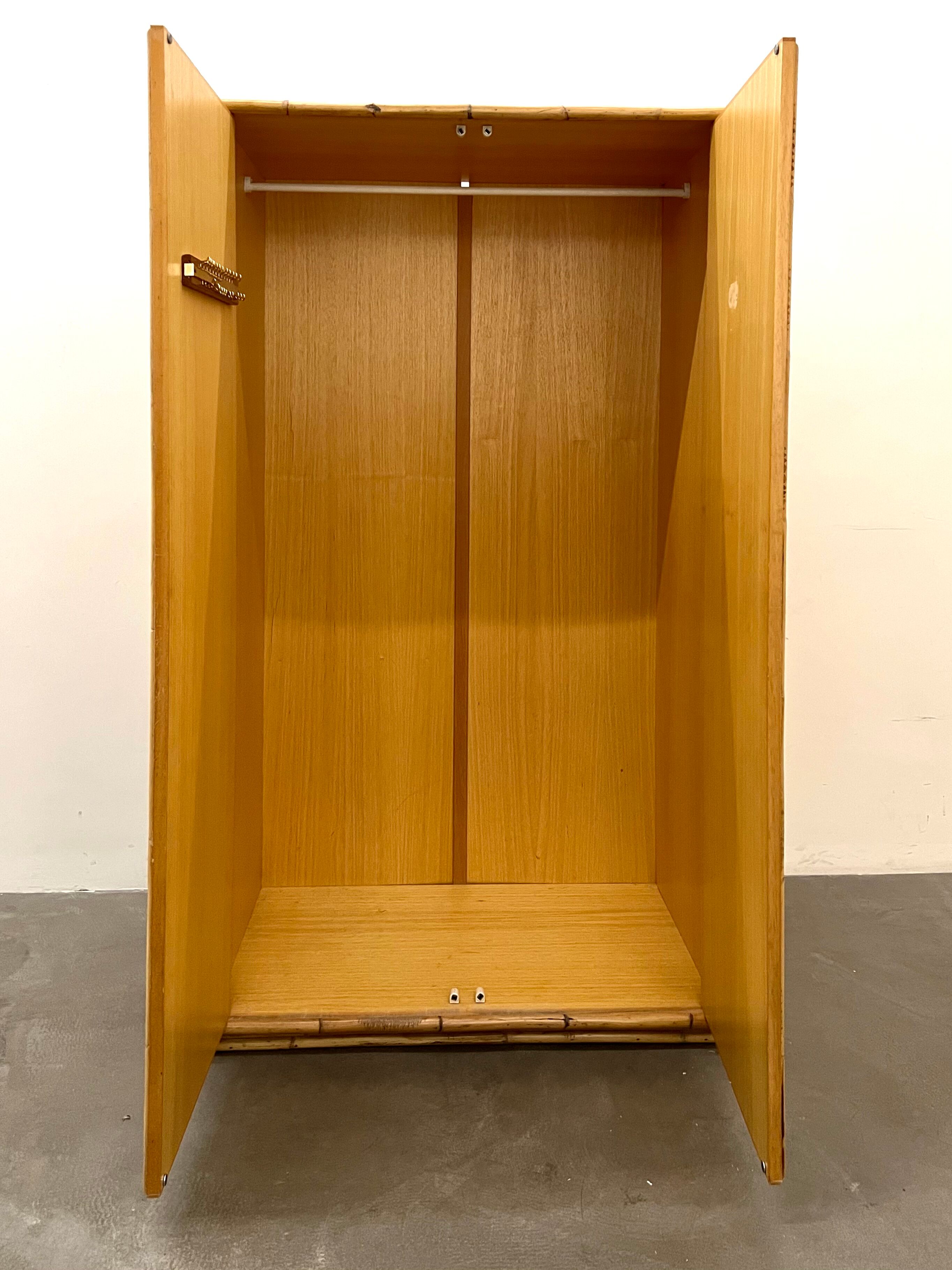 Vintage rattan cabinet Dal Vera Italy 1970