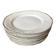 6 porcelain plates Art Nouveau period White and gold border - Diameter 23 cm