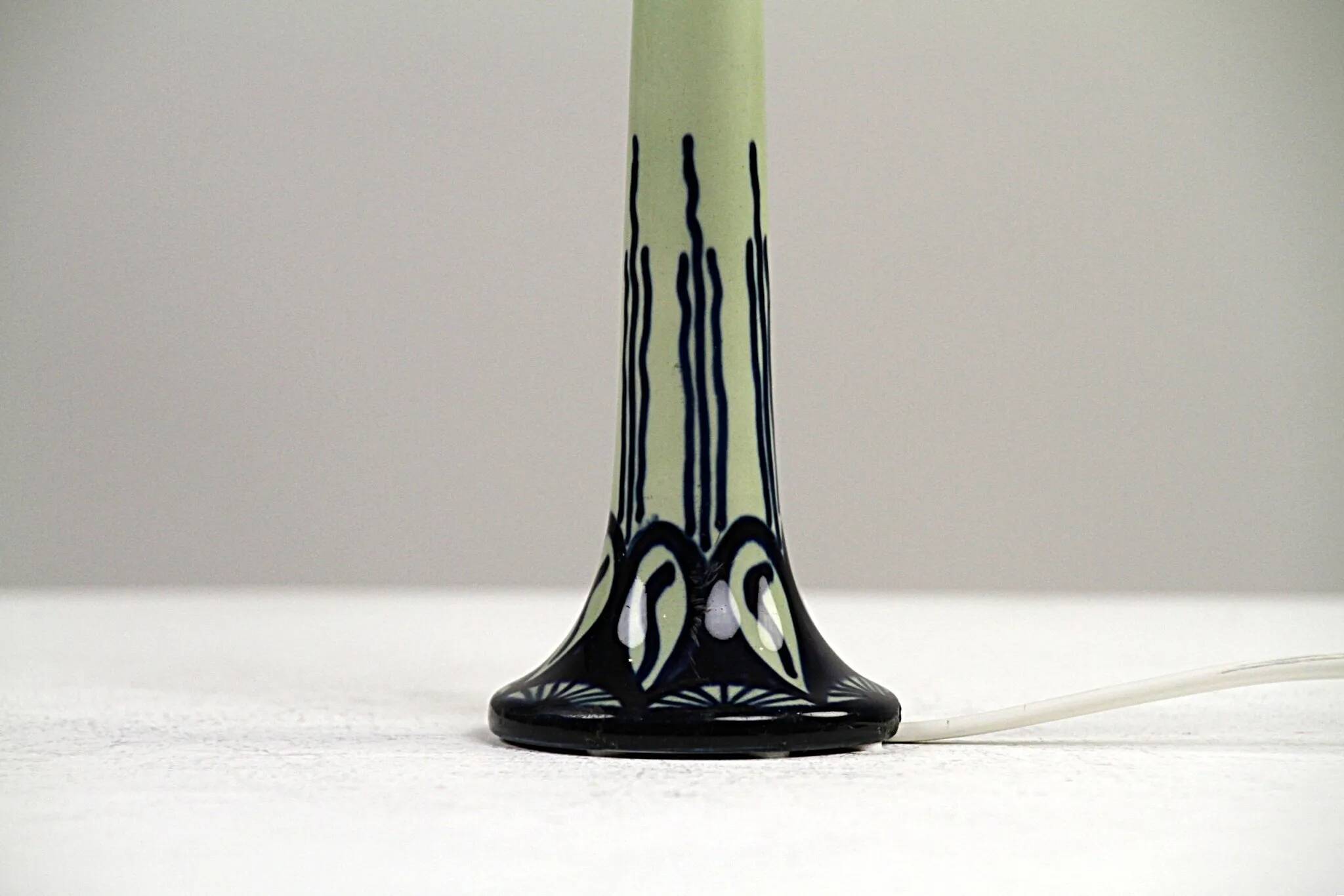 Art Nouveau Ceramic Table Lamp — Rörstrand, Sweden, circa 1910s/1920s