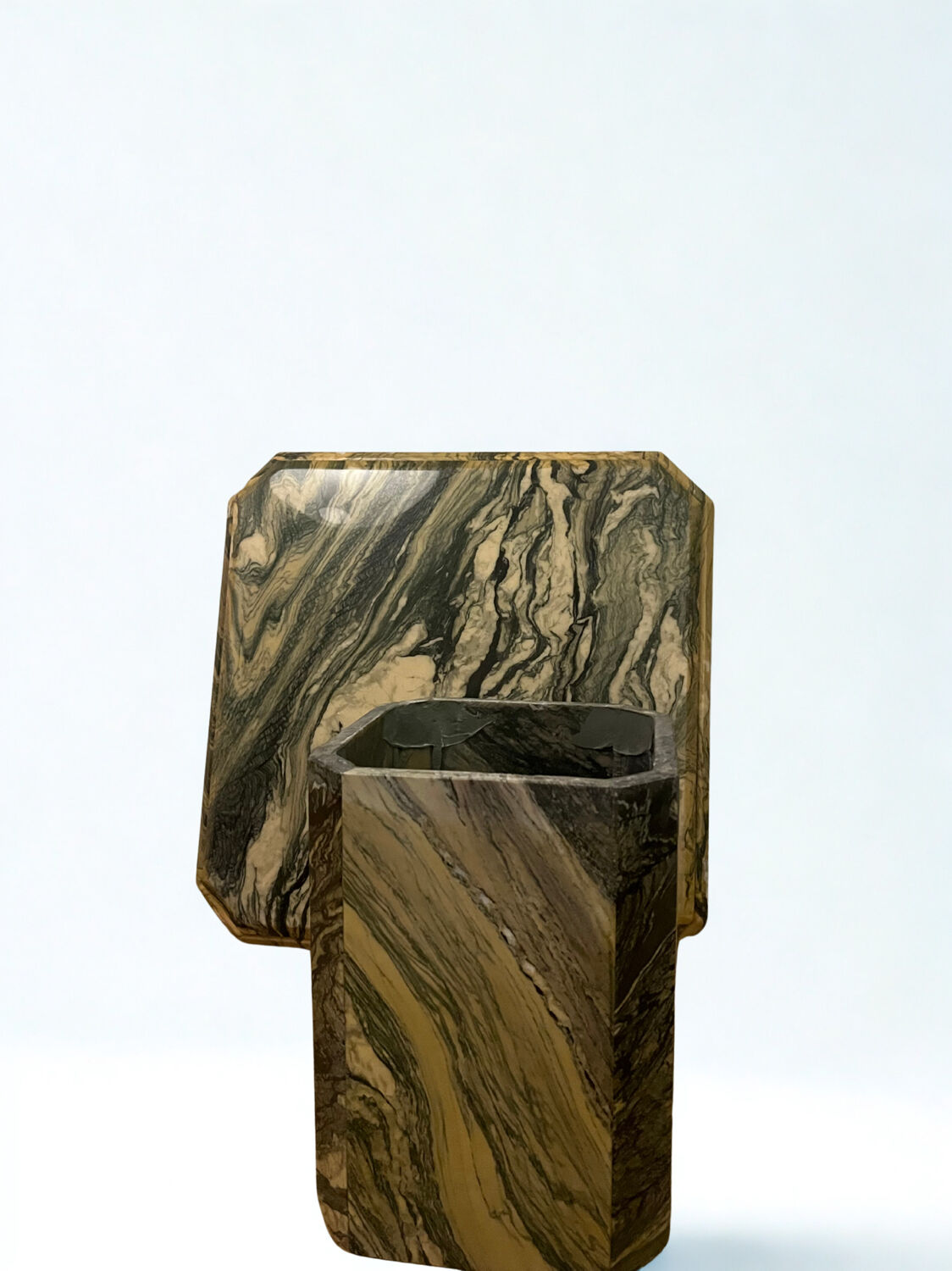 Octagonal marble coffee table