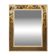 Mirror in marquetry of oxidised and patinated brass. Artist's work.