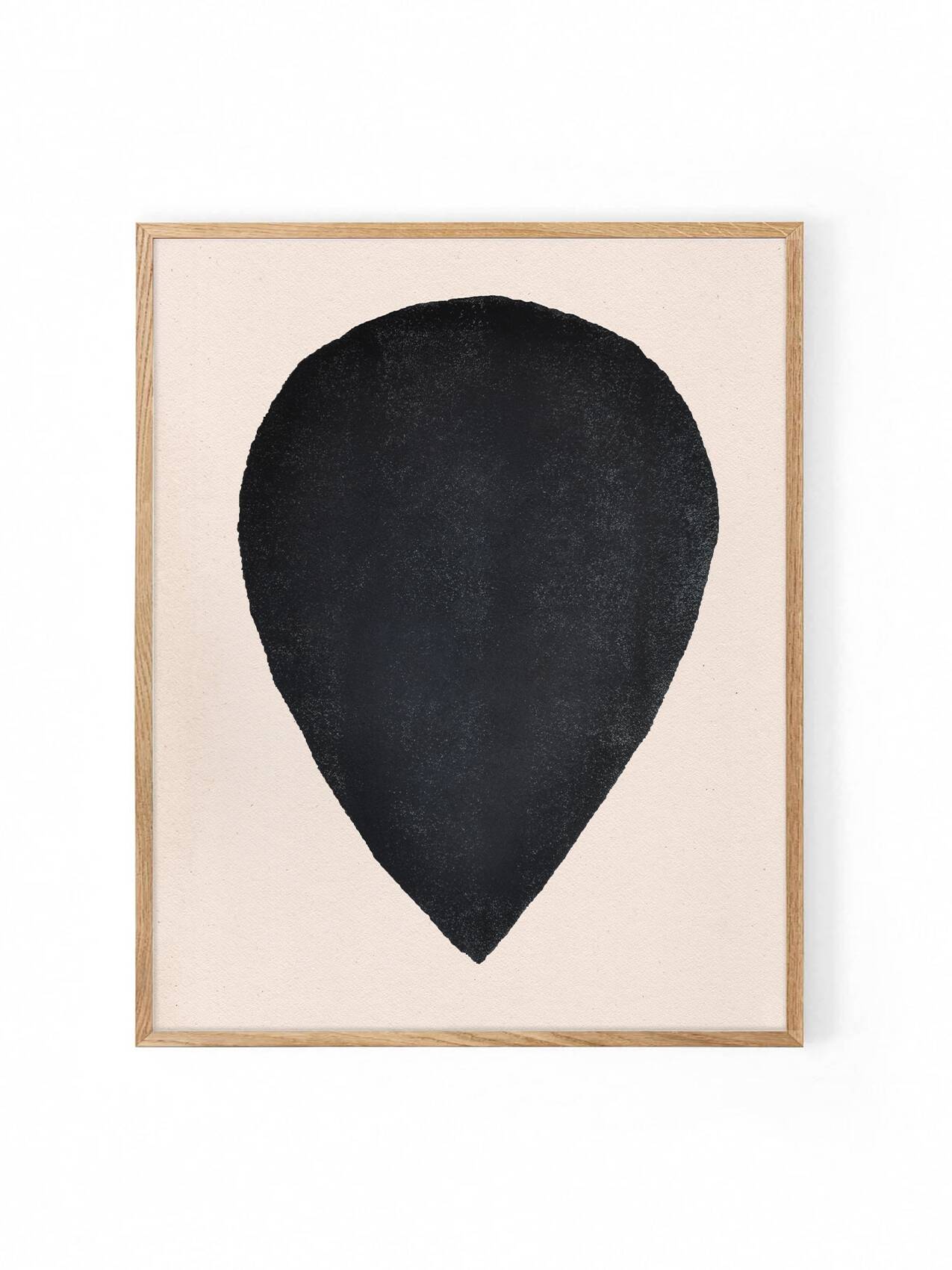 Black Drop painting on paper signed Eawy
