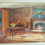 Original framed watercolor - Origin United Kingdom