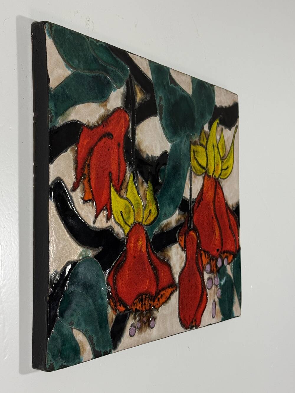Ruscha ceramic wall decoration flowers Germany
