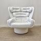 fauteuil Elda vintage de Joe Colombo en cuir blanc
