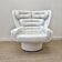 vintage Elda armchair by Joe Colombo in white leather