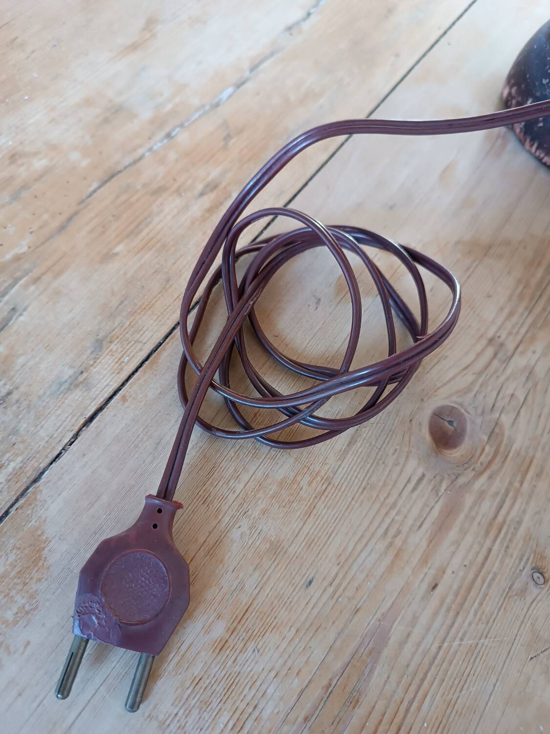 Turned wood lamp 1950