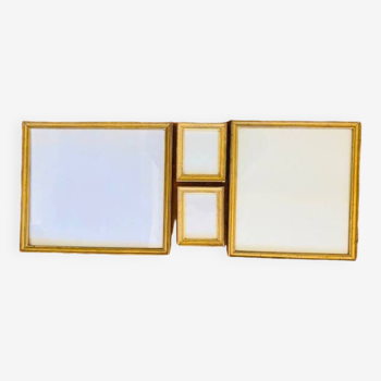 Set of glazed frames, wood and gold